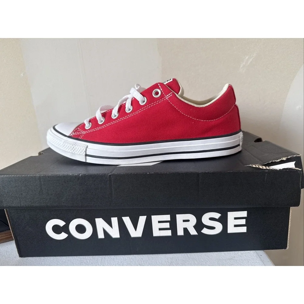 Converse Chuck Taylor All Star Street Slip-On Sneakers Low Red Mens 9.5 Wom 11.5